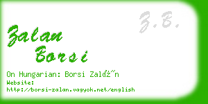 zalan borsi business card